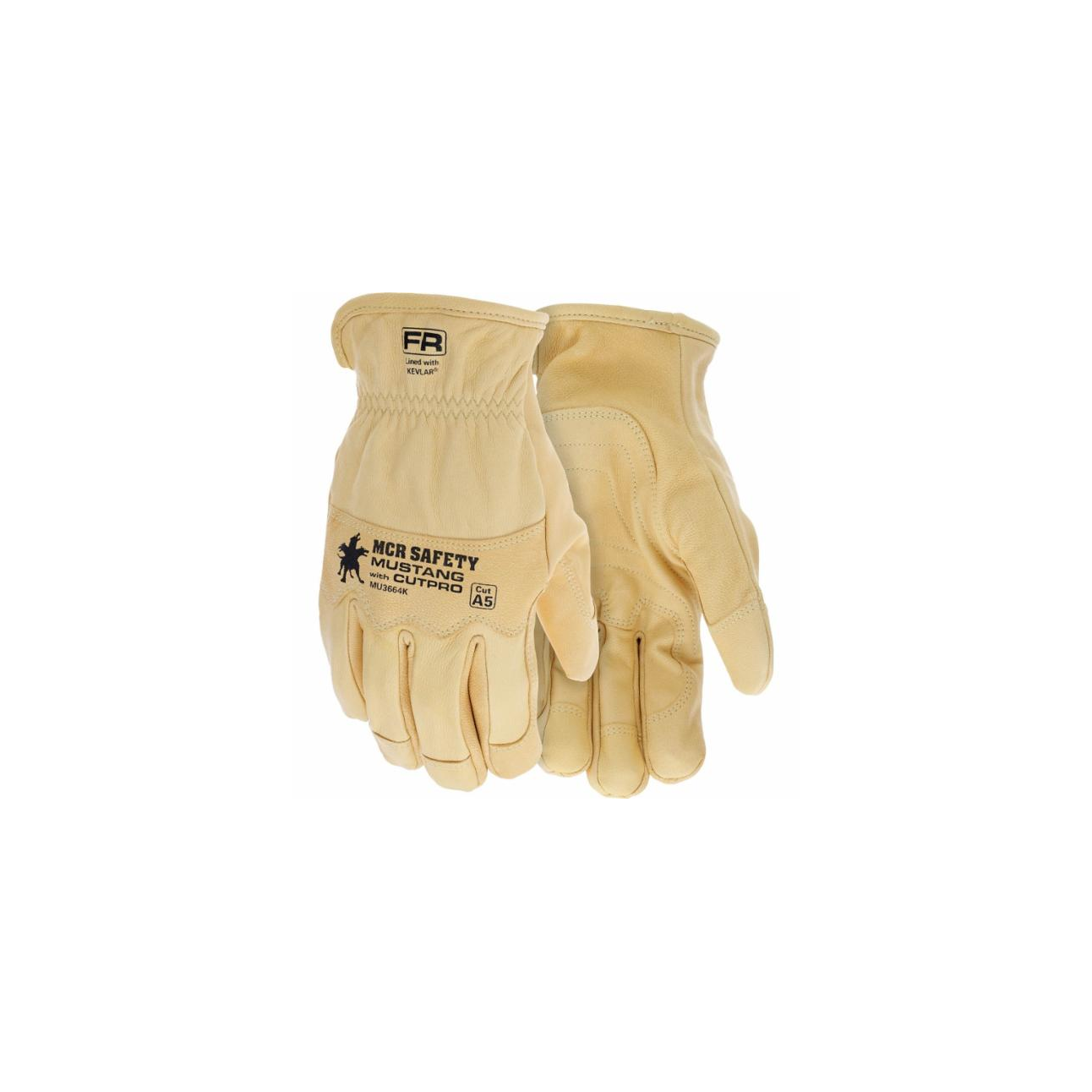 MCR Mustang® HiDex ANSI A5 Cut Goatskin Leather Work Gloves | DiVal ...
