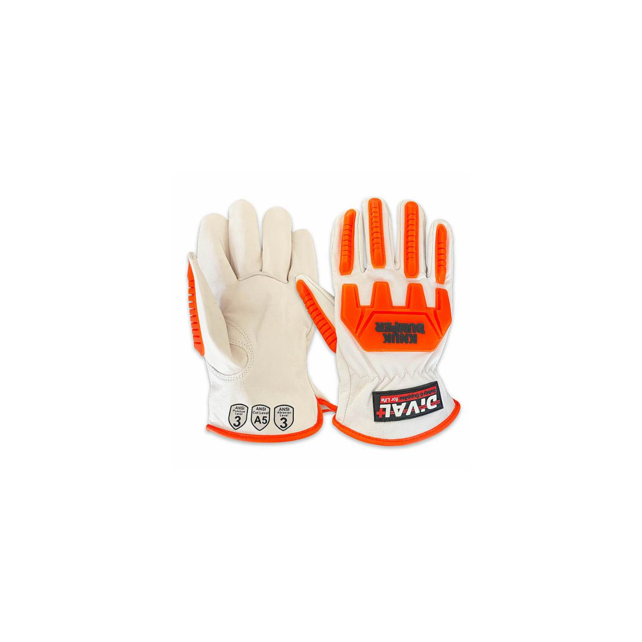 DiVal Knuk Bumper Deluxe Goat Leather Lined Cut Resistant Glove | DiVal ...