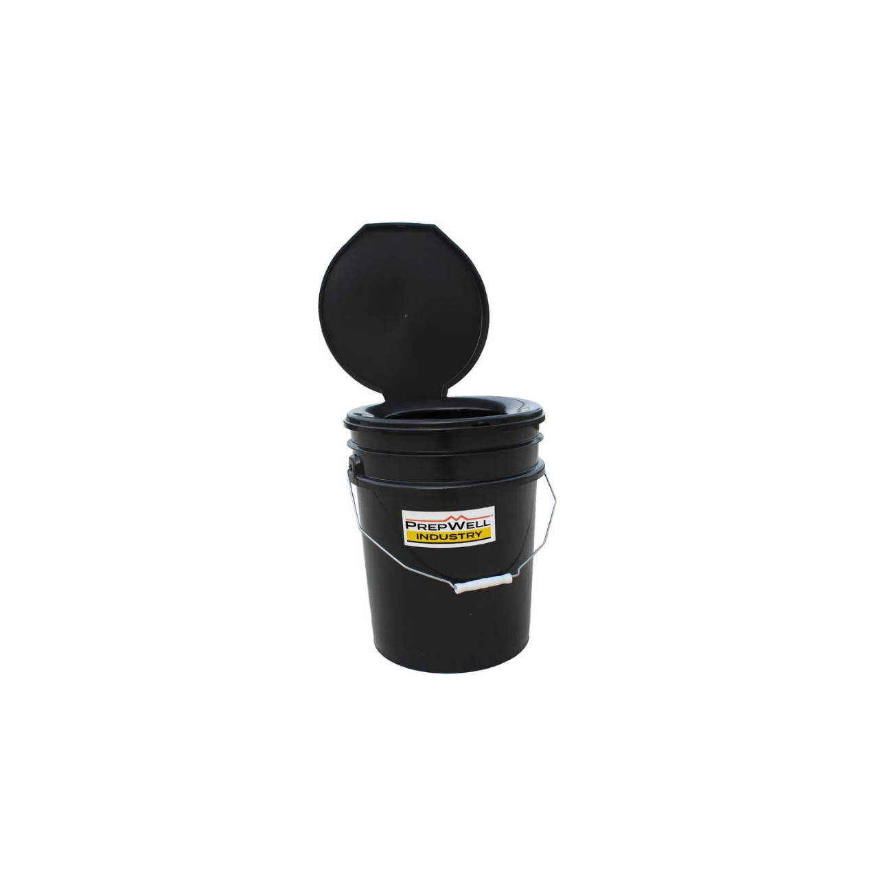 PrepWell Bucket Commode and Flip Top Toilet Seat Kit | DiVal Safety ...