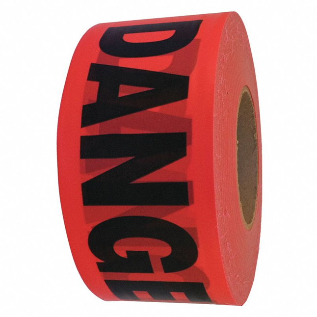 " DANGER" Barricade Tape, 3" x 1000" Roll