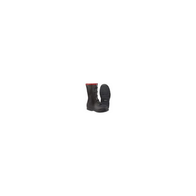 Supersized Rubber Overshoe Boots w/ 5 Buckles, 15" Height, Black