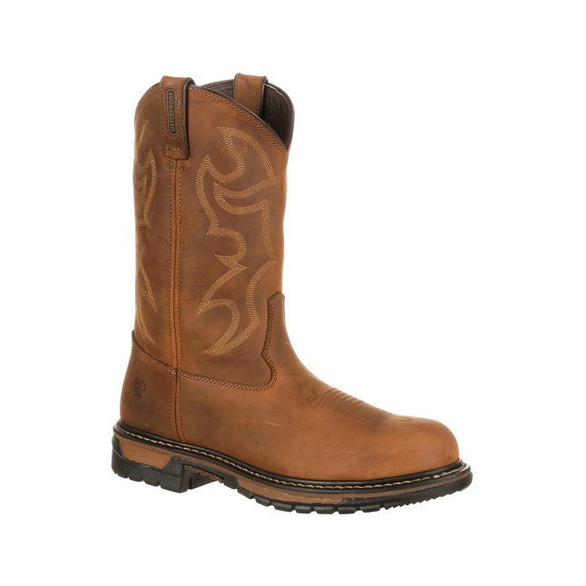ROCKY ORIGINAL RIDE BRANSON STEEL TOE WATERPROOF WESTERN BOOTS