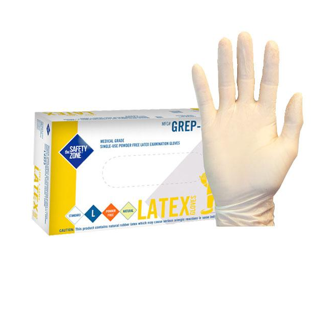 Latex Glove, PF, Med Grade, 5 mil, LG, 100/BX, 10 BX/CS