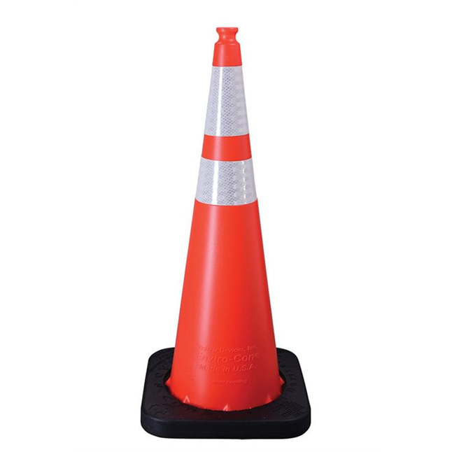 Enviro-Cone® PVC 10lb Cone, 4" and 6" Reflective Collars