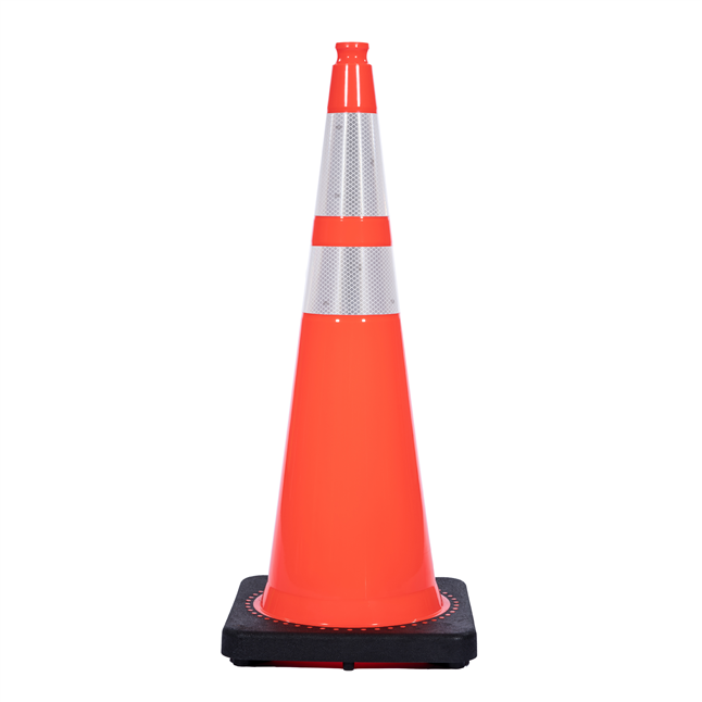 JBC Traffic Cone with 4" and 6" Reflective Collars, 36"