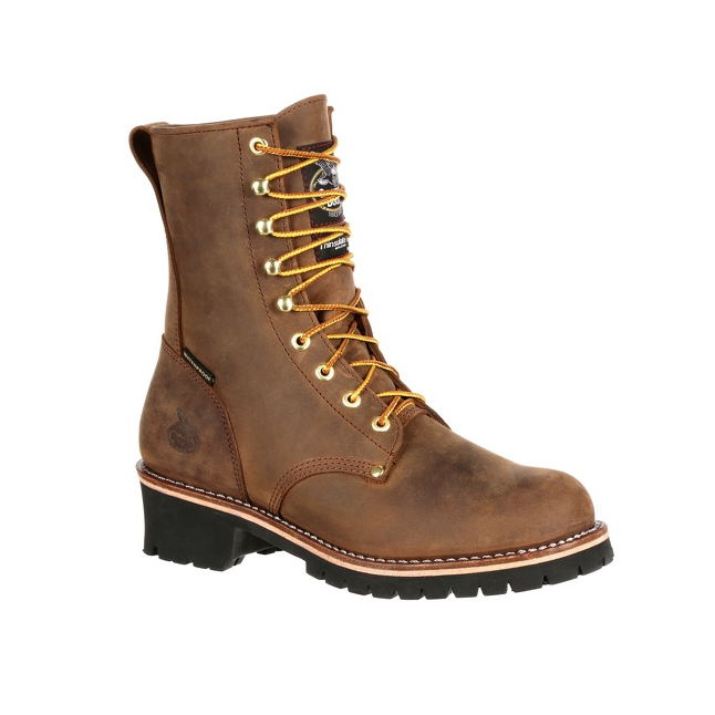 Georgia Men's 8" Insulated Logger Waterproof Steel Toe Boot