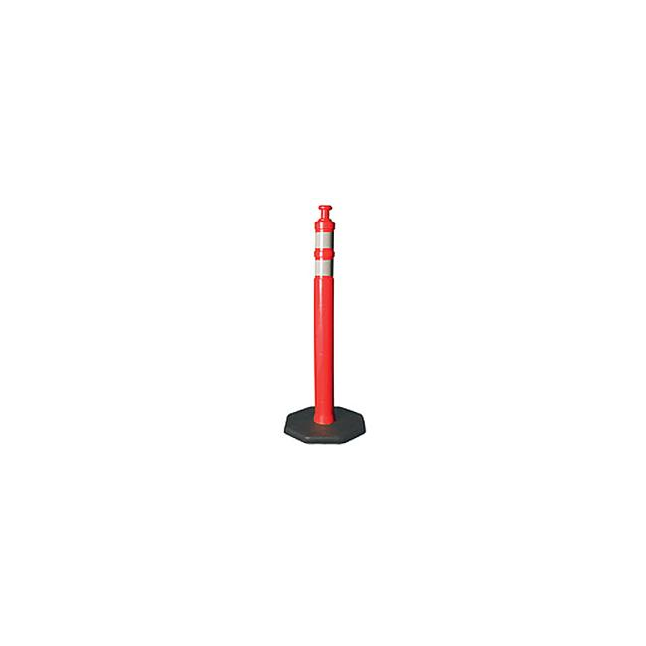 JBC Safety® N-Top Reflective Delinator Post, Red/Orange, 42"