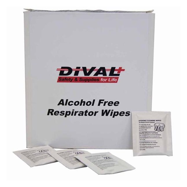 DiVal Alcohol Free Respirator PPE Wipes