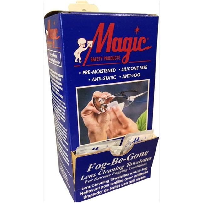 Magic Fog-Be-Gone Pre-Moistened Towelettes, 5" x 8", 100/Box