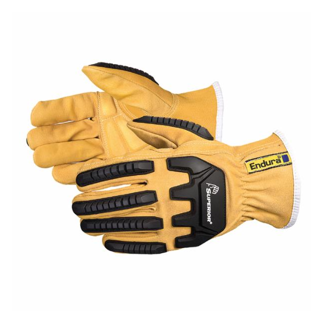 Superior® Endura® Anti-Impact Kevlar®-Lined Arc Flash Goatskin Leather Driver Gloves w/ Oilbloc™, Cut Level 4, 36 cal/cm2