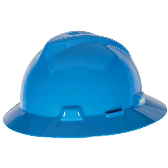 MSA V-Gard® Type I Slotted Full Brim Hard Hat