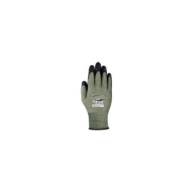 Ansell PowerFlex® Cut Resistant FR Knit Palm Coated Work Gloves, 12 cal/cm2, Green