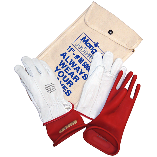 DiVal Electrical Glove Kit, Class 00, Red