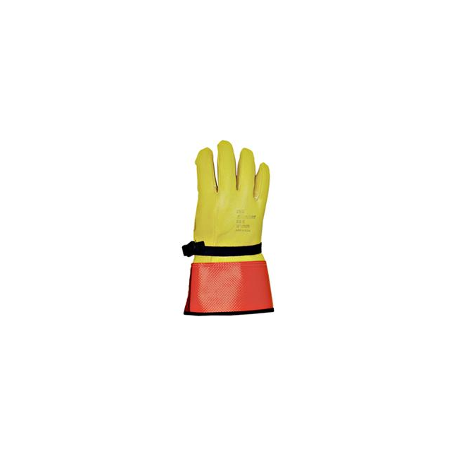 Salisbury 12" Goatskin Leather Glove Protector w/ Pull Strap For High Volt Rubber Insulating Gloves