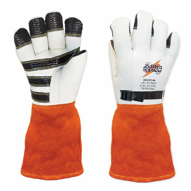 Power Gripz High Voltage Leather Protector Gloves, 40 cal/cm², 16"