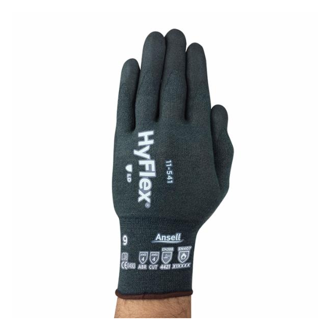 Ansell® HyFlex® INTERCEPT™ Nitrile Coated Glove, 18G, Cut Level 4, Gray