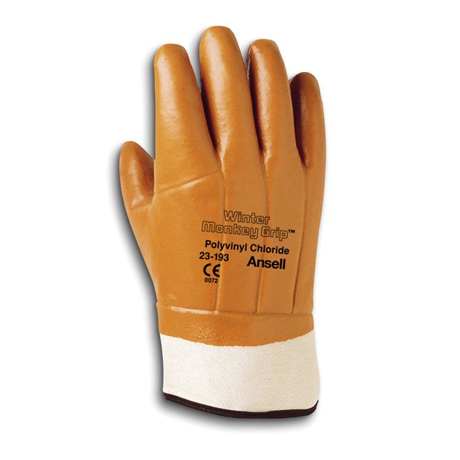 Ansell® 23-193 Winter Monkey Grip Glove, Safety Cuff