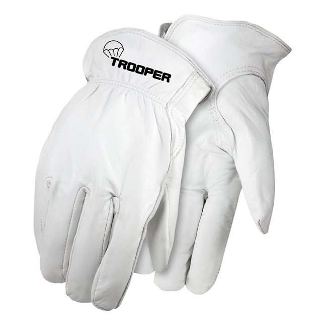 Trooper Goatskin Drivers Gloves, Elastic Back