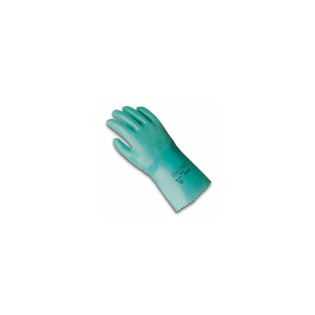 Sol-Knit® 12" Coated Nitrile Gloves, Gauntlet Cuff, Rough Finish, Green