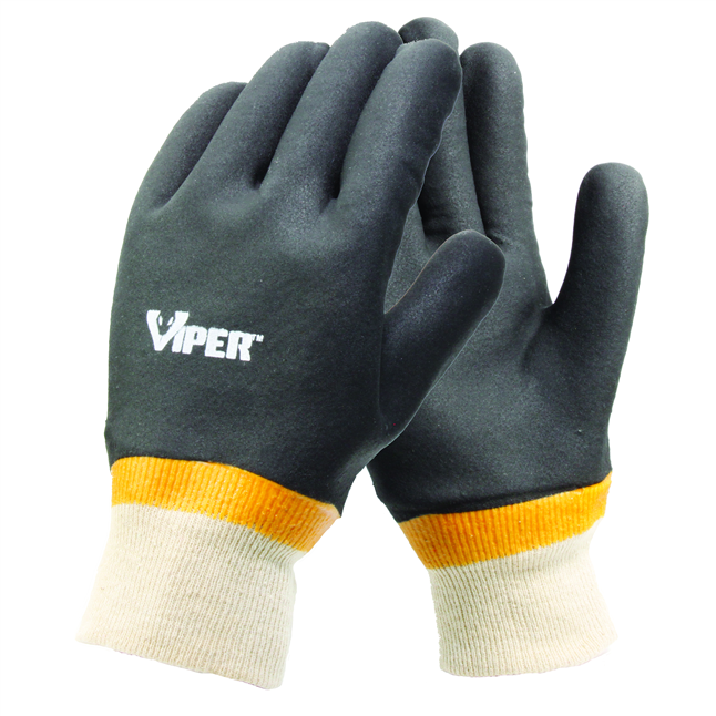 Viper® Double Coated PVC Gloves, Knit Wrist