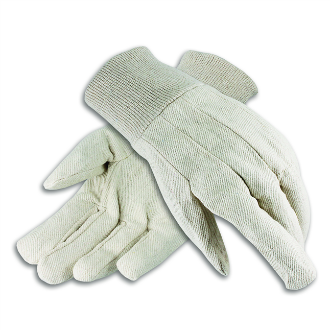 Cotton Canvas Gloves, Men's 10 oz. Knit Wrist