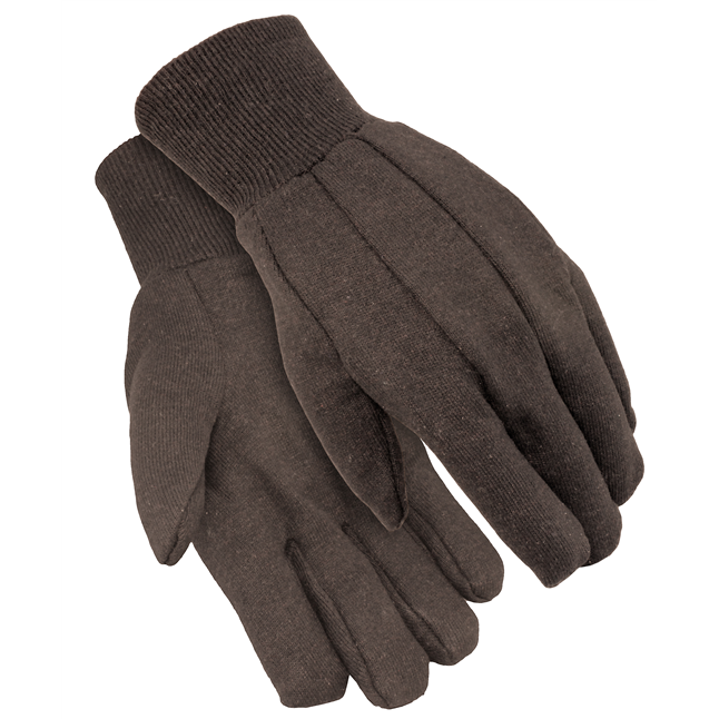 Brown Jersey Gloves, Men's 7 oz.