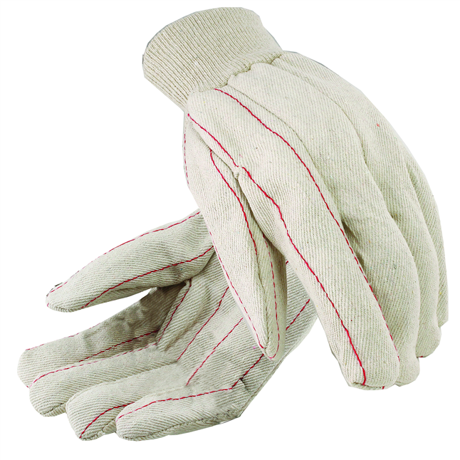 Cotton Double Palm Gloves, Knit Wrist