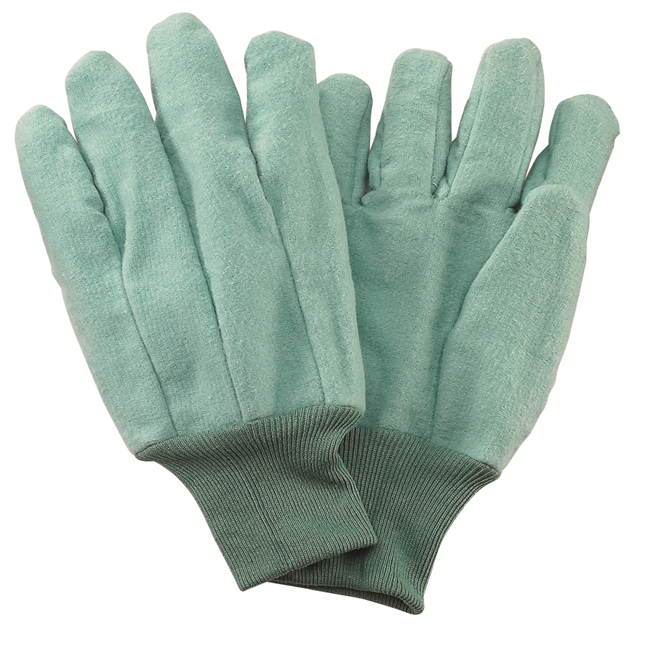 Green Cotton Chore Gloves