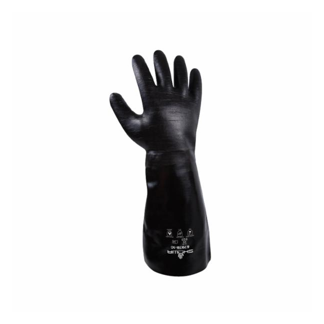 Neoprene Coated Rough Grip Gloves with Elbow-Length Gauntlet