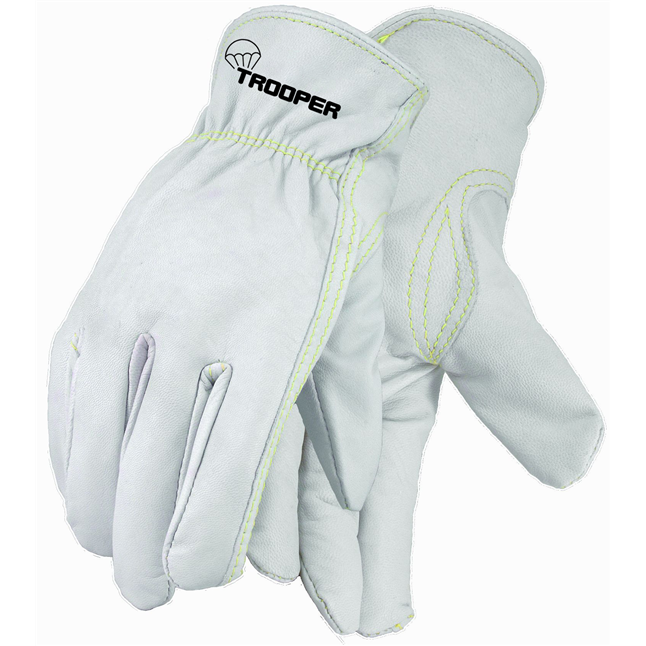 Trooper Goatskin Drivers Gloves, 12 Pairs/Package, Sewn with Cut Resistant Thread