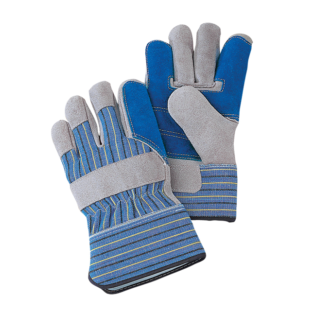 Premium Leather Palm Gloves with 2 Layer Palm, Safety Cuff