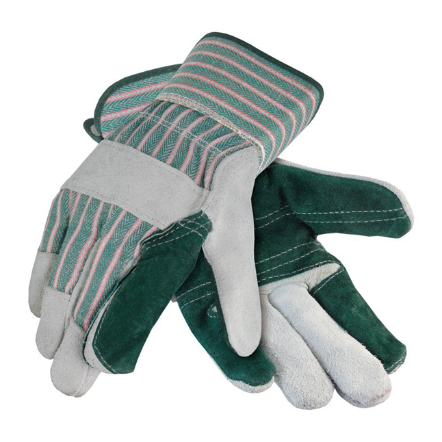 Leather Double Palm Gloves, Safety Cuff