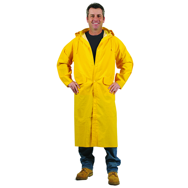 Pvc raincoat with hood online