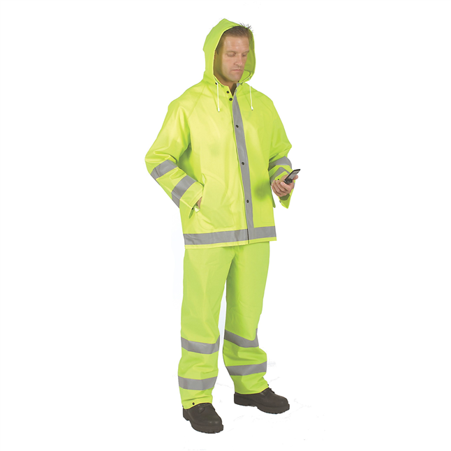 Repel Rainwear™ 0.35mm PVC/Polyester Reflective Rain Suit