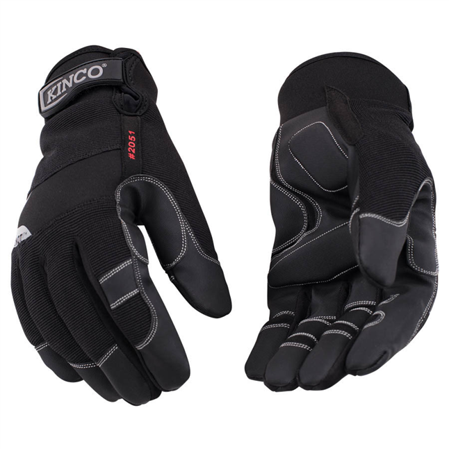 Kinco® 2051  Insulated and Waterproof Mechanics Gloves, Adjustable Pull Strap Cuff