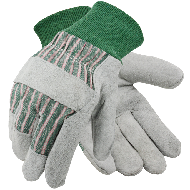 Leather Palm Gloves, Knit Wrist