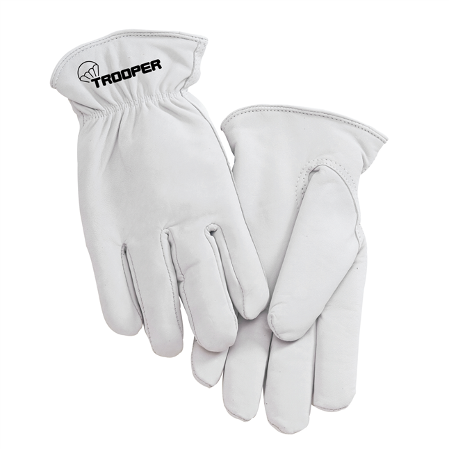 Trooper Goatskin Drivers Gloves, Black Flannel Lining