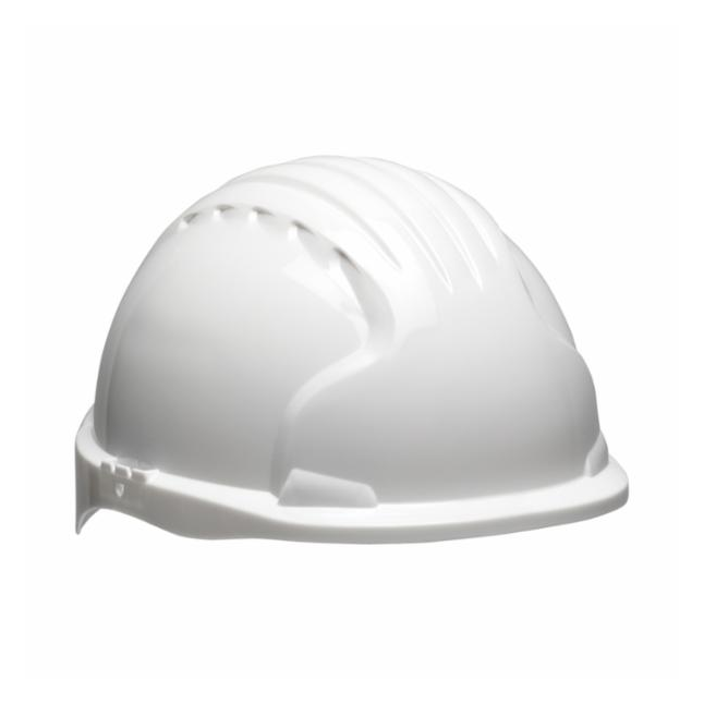 Evolution® Deluxe Short Brim Type I Hard Hat w/6-Point Polyester Suspension & Wheel Ratchet Adjustment