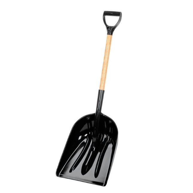 Union Tools® 14" Poly Blade Scoop w/ Wood D-Grip Handle