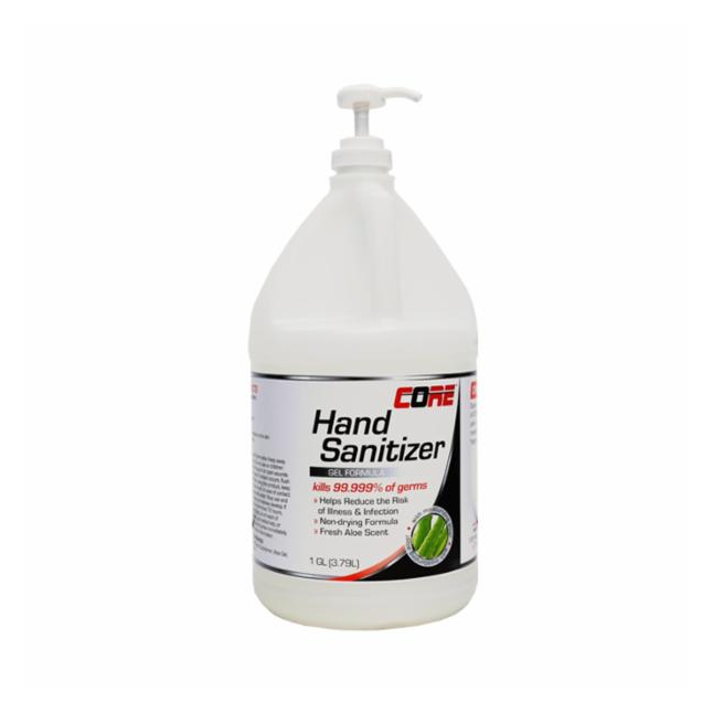 CORE Hand Sanitizer Gel w/ Skin Softener and Pump, 1 Gallon