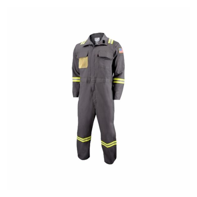 Ripstop FR Coverall, 88% Cotton/12% Nylon, 7 oz, Gray, LG