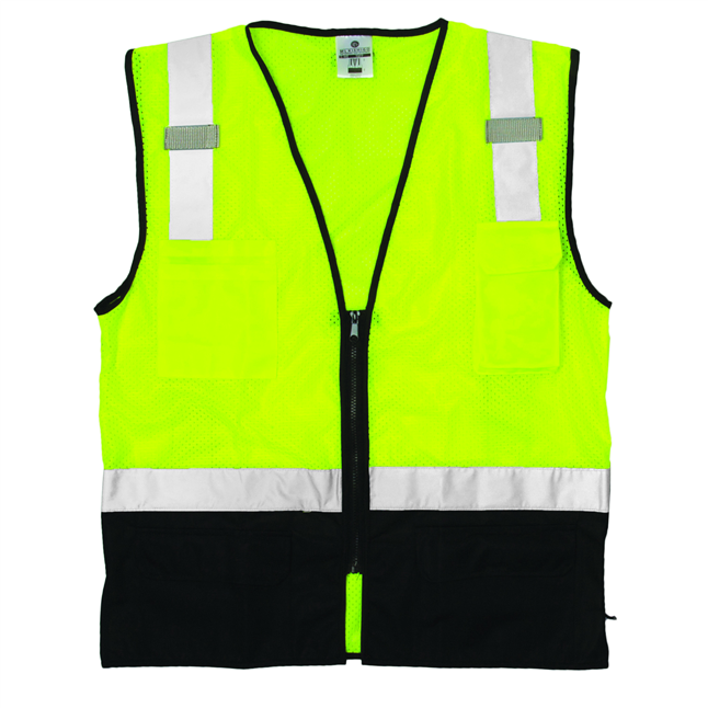 Class 2 Kishigo Black Bottom Vest