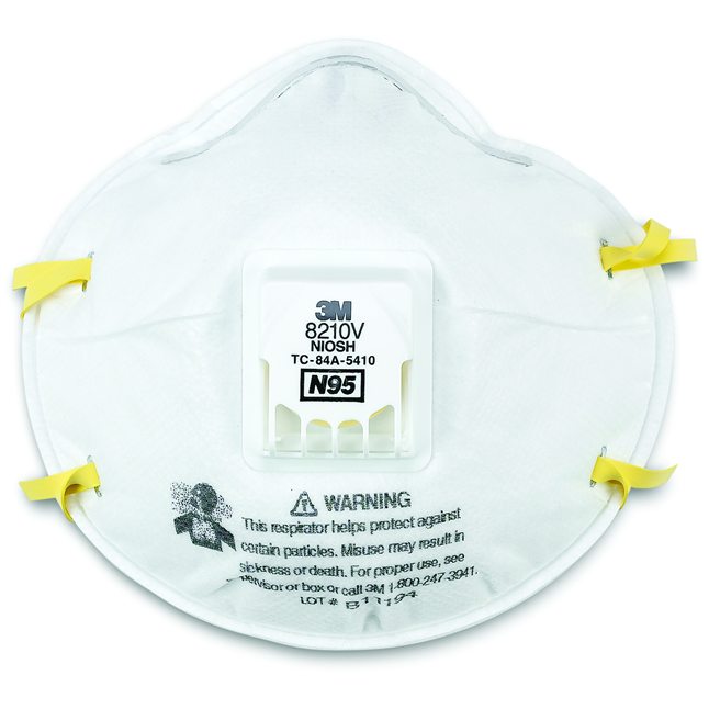 3M N95 particulate dust respirator w/valve, 10/bx