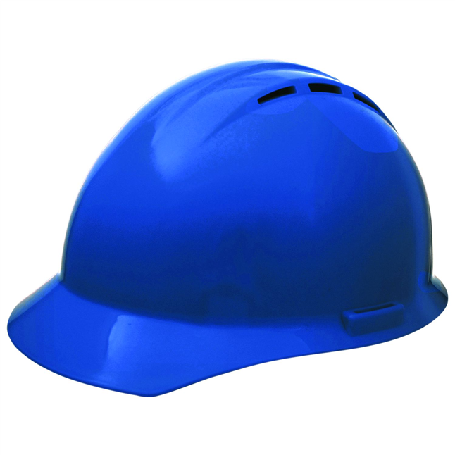 GE Hard Hat With 4-Point Ratchet - ANSI Certified Safety Helmet With Earmuff Slots