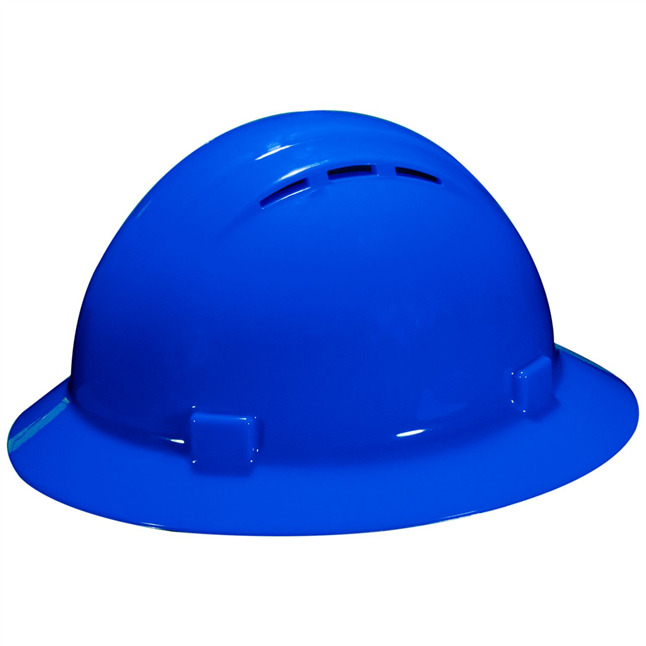 ERB 19431 Americana® Vented Full Brim Hard Hat, 4 Point Suspension, Mega Ratchet®