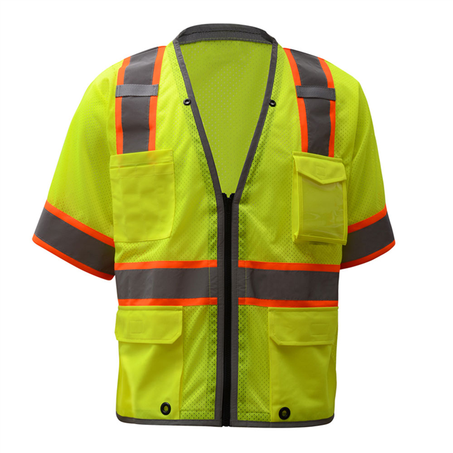 GSS ANSI Class 3 Hyper-Lite Mesh Vest and Zipper Closure