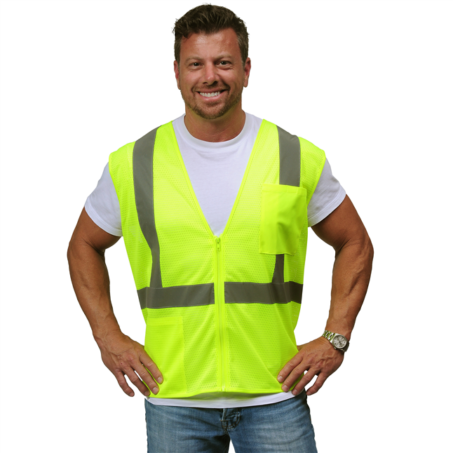 Illuminator™ Mesh Class 2 Vest with Zipper Closure