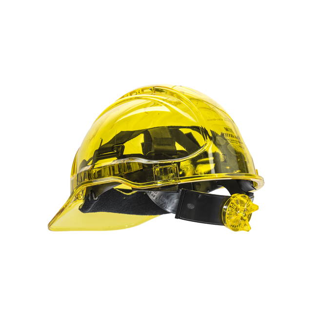 Portwest® Peakview See-Through Hard Hat, Vented, Ratchet Suspension