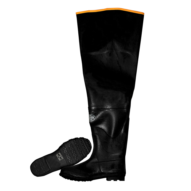 Repel Footwear™ Rubber Hip Boots, Cotton Lined, Plain Toe