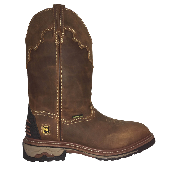 Dan Post Men\'s 11EW Blayde Waterproof Work Boots DP69402 Saddle Tan Leather Dan Post DP69402 Mens Waterproof Square Toe Blayde Work  main image 3